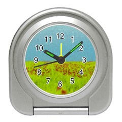 Poppy Iv Travel Alarm Clocks by colorfulartwork