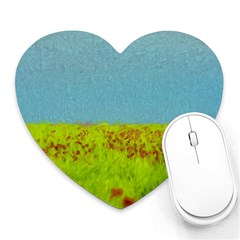 Poppy Iv Heart Mousepads by colorfulartwork