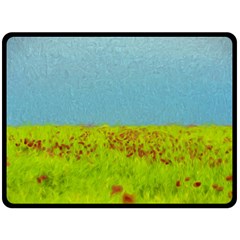 Poppy Iv Fleece Blanket (large)  by colorfulartwork