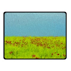 Poppy Iv Double Sided Fleece Blanket (small)  by colorfulartwork