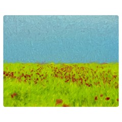 Poppy Iv Double Sided Flano Blanket (medium)  by colorfulartwork