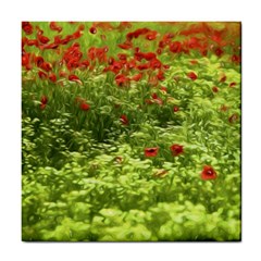 Poppy V Tile Coasters