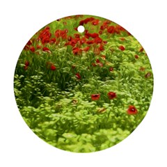 Poppy V Ornament (round)  by colorfulartwork