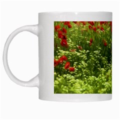 Poppy V White Mugs by colorfulartwork