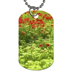 Poppy V Dog Tag (one Side) by colorfulartwork