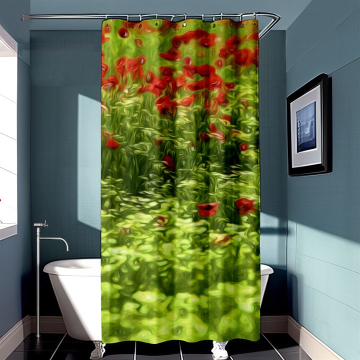 Poppy V Shower Curtain 36  x 72  (Stall) 