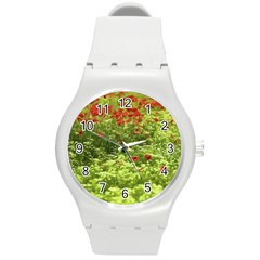 Poppy V Round Plastic Sport Watch (m)