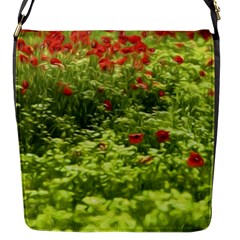 Poppy V Flap Messenger Bag (s) by colorfulartwork