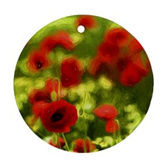 Poppy Vi Ornament (round)  by colorfulartwork