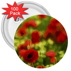 Poppy Vi 3  Buttons (100 Pack)  by colorfulartwork