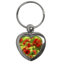 Poppy Vi Key Chains (heart)  by colorfulartwork