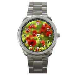 Poppy Vi Sport Metal Watch by colorfulartwork