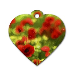 Poppy Vi Dog Tag Heart (one Side) by colorfulartwork