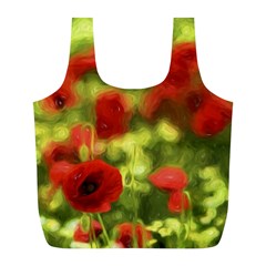 Poppy Vi Full Print Recycle Bags (l)  by colorfulartwork