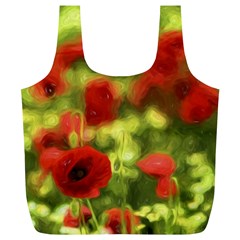 Poppy Vi Full Print Recycle Bags (l)  by colorfulartwork