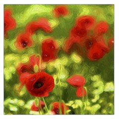 Poppy Vi Large Satin Scarf (square) by colorfulartwork