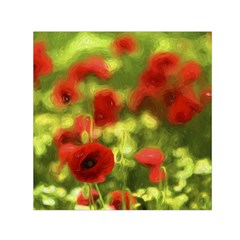 Poppy Vi Small Satin Scarf (square) by colorfulartwork