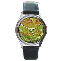 Poppy VII Round Metal Watch