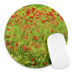 Poppy VII Round Mousepads