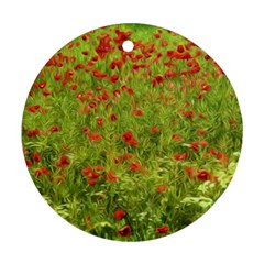 Poppy Vii Ornament (round)  by colorfulartwork