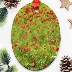 Poppy VII Ornament (Oval) 