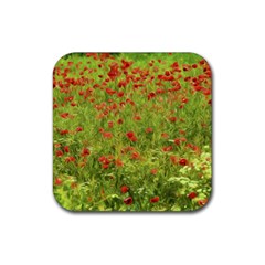 Poppy VII Rubber Coaster (Square) 