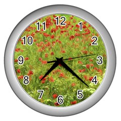 Poppy VII Wall Clocks (Silver) 