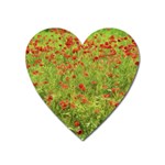 Poppy VII Heart Magnet Front