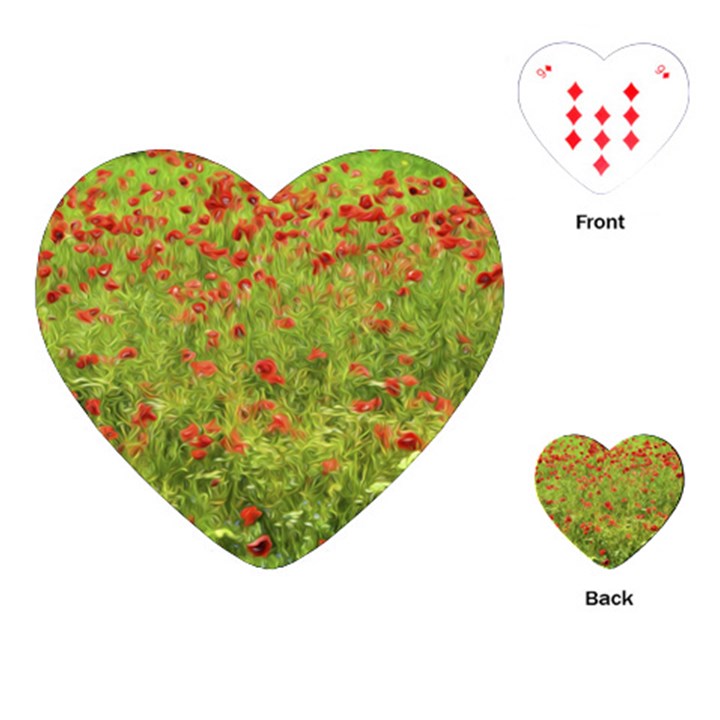 Poppy VII Playing Cards (Heart) 