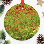 Poppy VII Round Ornament (Two Sides)  Front