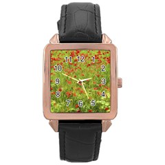 Poppy Vii Rose Gold Leather Watch 