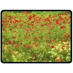 Poppy VII Double Sided Fleece Blanket (Large) 