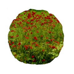 Poppy VII Standard 15  Premium Flano Round Cushions