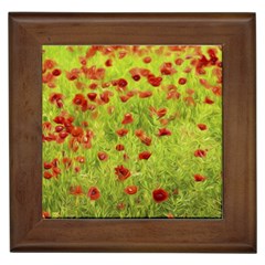 Poppy Viii Framed Tiles by colorfulartwork