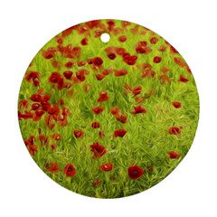 Poppy Viii Ornament (round)  by colorfulartwork