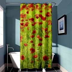 Poppy Viii Shower Curtain 36  X 72  (stall)  by colorfulartwork