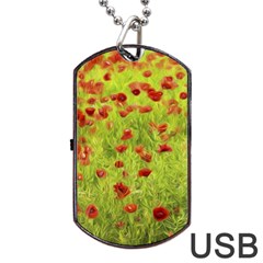 Poppy Viii Dog Tag Usb Flash (two Sides) 