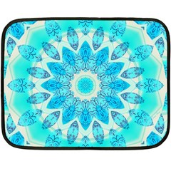 Blue Ice Goddess, Abstract Crystals Of Love Fleece Blanket (mini)