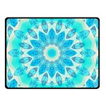 Blue Ice Goddess, Abstract Crystals Of Love Double Sided Fleece Blanket (Small)  45 x34  Blanket Front