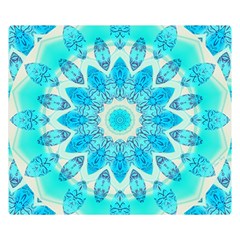 Blue Ice Goddess, Abstract Crystals Of Love Double Sided Flano Blanket (small)  by DianeClancy