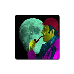 Sherlock Holmes Square Magnet by icarusismartdesigns