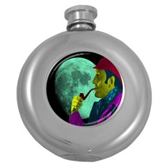 Sherlock Holmes Round Hip Flask (5 Oz) by icarusismartdesigns