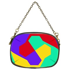 Colorful Misc Shapes                                                  	chain Purse (two Sides) by LalyLauraFLM