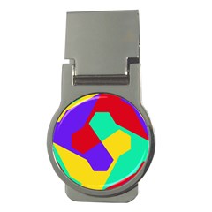 Colorful Misc Shapes                                                  			money Clip (round) by LalyLauraFLM