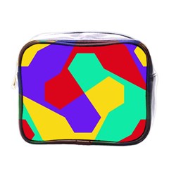 Colorful Misc Shapes                                                  			mini Toiletries Bag (one Side) by LalyLauraFLM