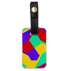 Colorful Misc Shapes                                                  			luggage Tag (one Side) by LalyLauraFLM