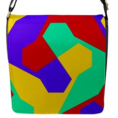 Colorful Misc Shapes                                                  			flap Closure Messenger Bag (s) by LalyLauraFLM