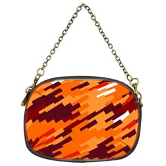 Brown Orange Shapes                                                    	chain Purse (two Sides) by LalyLauraFLM