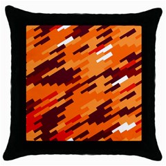 Brown Orange Shapes                                                    			throw Pillow Case (black) by LalyLauraFLM