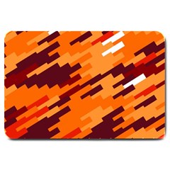 Brown Orange Shapes                                                    			large Doormat by LalyLauraFLM